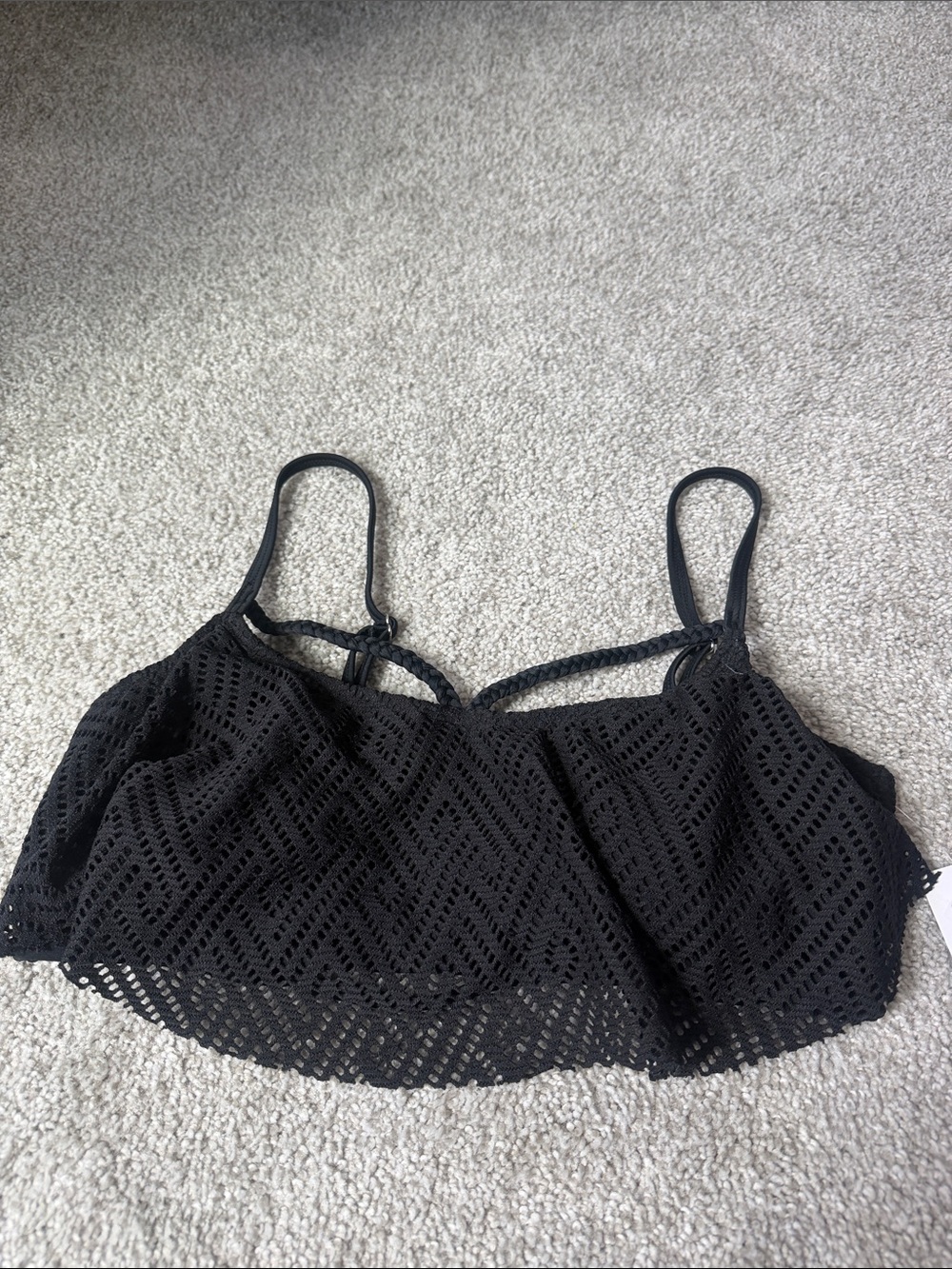 Malibu JR Black Crochet Swim Camisole